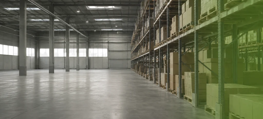 Logistics warehouse representing Cognitive Consulting's logistics automation solutions